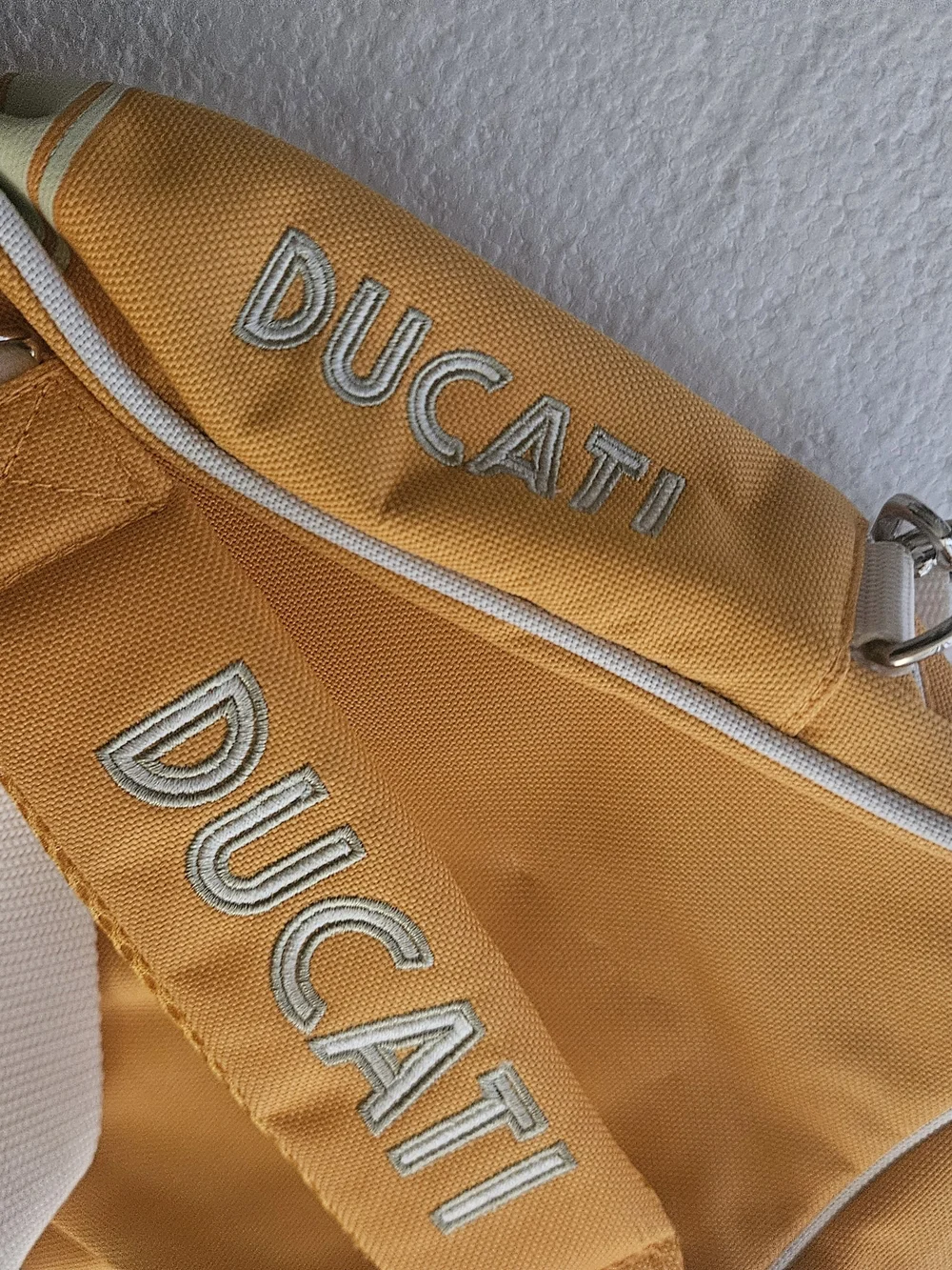 Ducati Meccanica Men's Tan & Orange Messenger Bag